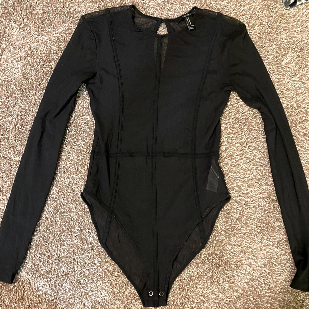 Fully see through Forever 21 onesie